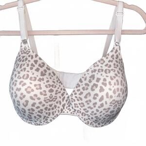 Leopard Bra White by Warners 38D 01593